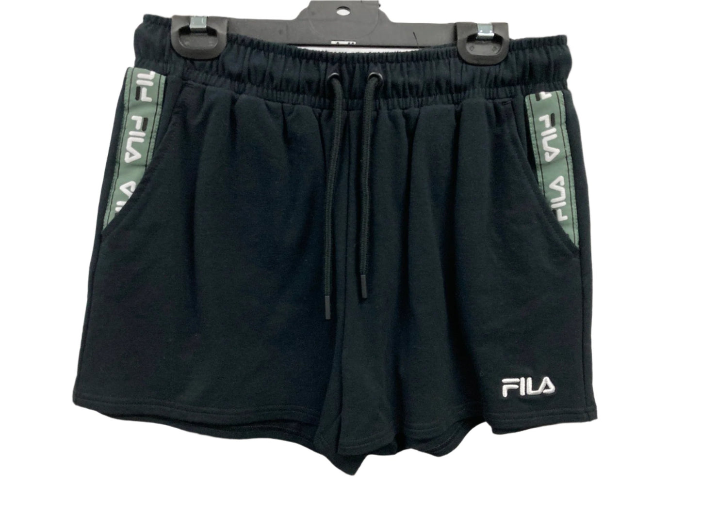 Fila Cotton Blend Elastic Waist Sweat Shorts Black Kids Size 12 NEW