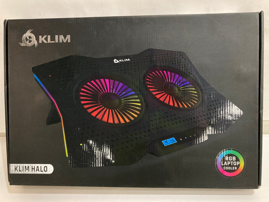 Klim Halo + Laptop Cooling Stand With Rgb Backlighting Cooler NEW