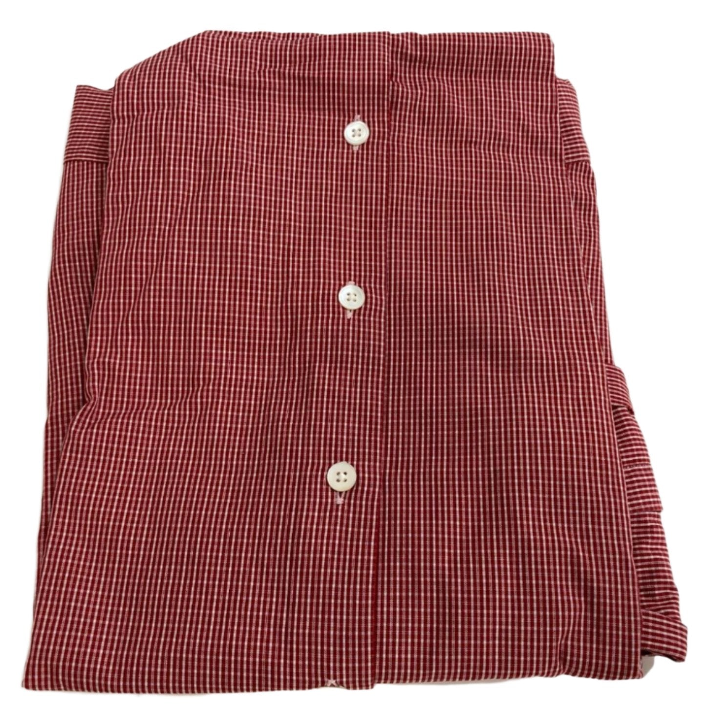 Thomas Pink Weekend 100% Cotton Shirt Micro Red/White Check Men Sz S NEW