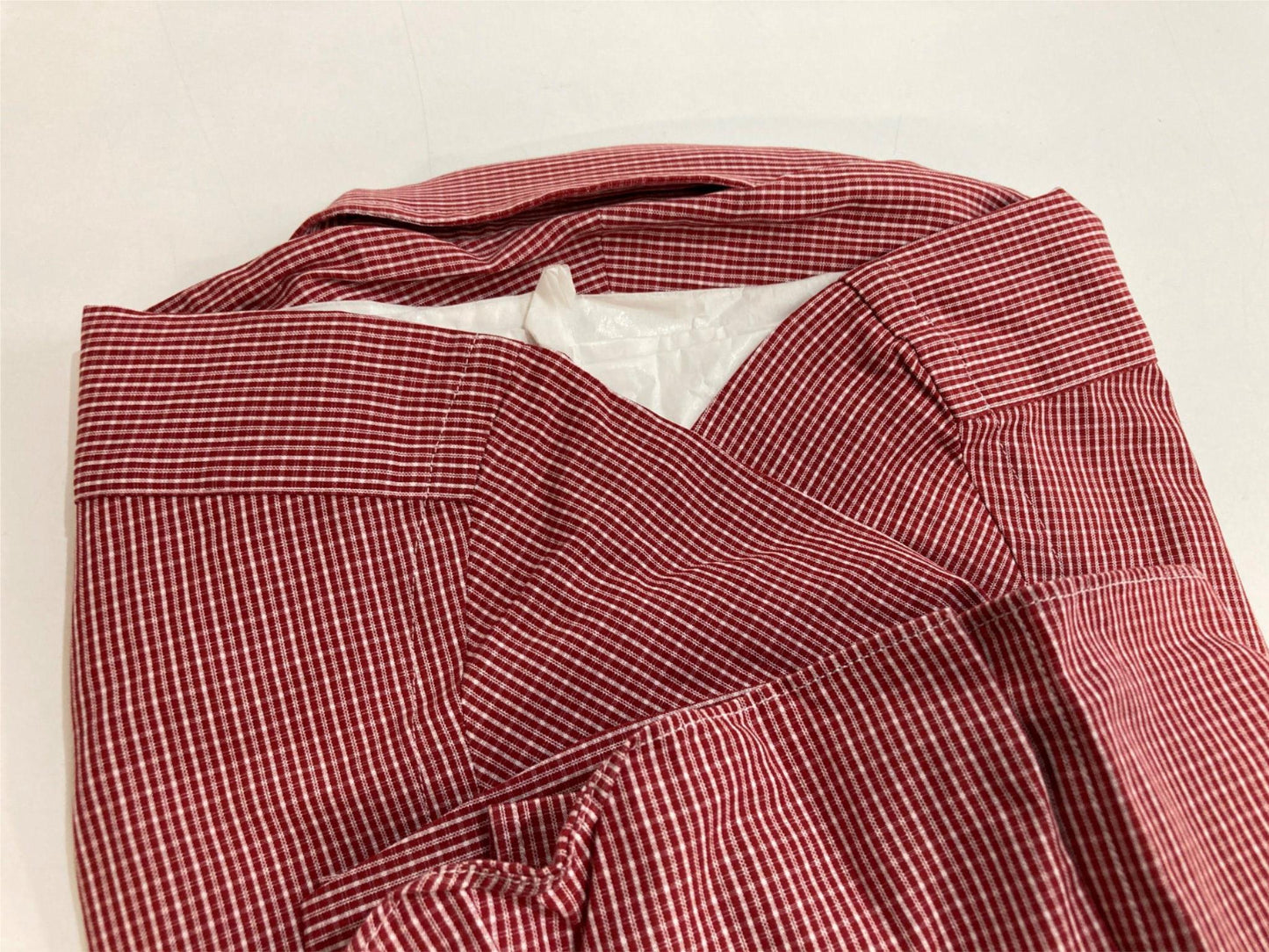 Thomas Pink Weekend 100% Cotton Shirt Micro Red/White Check Men Sz S NEW