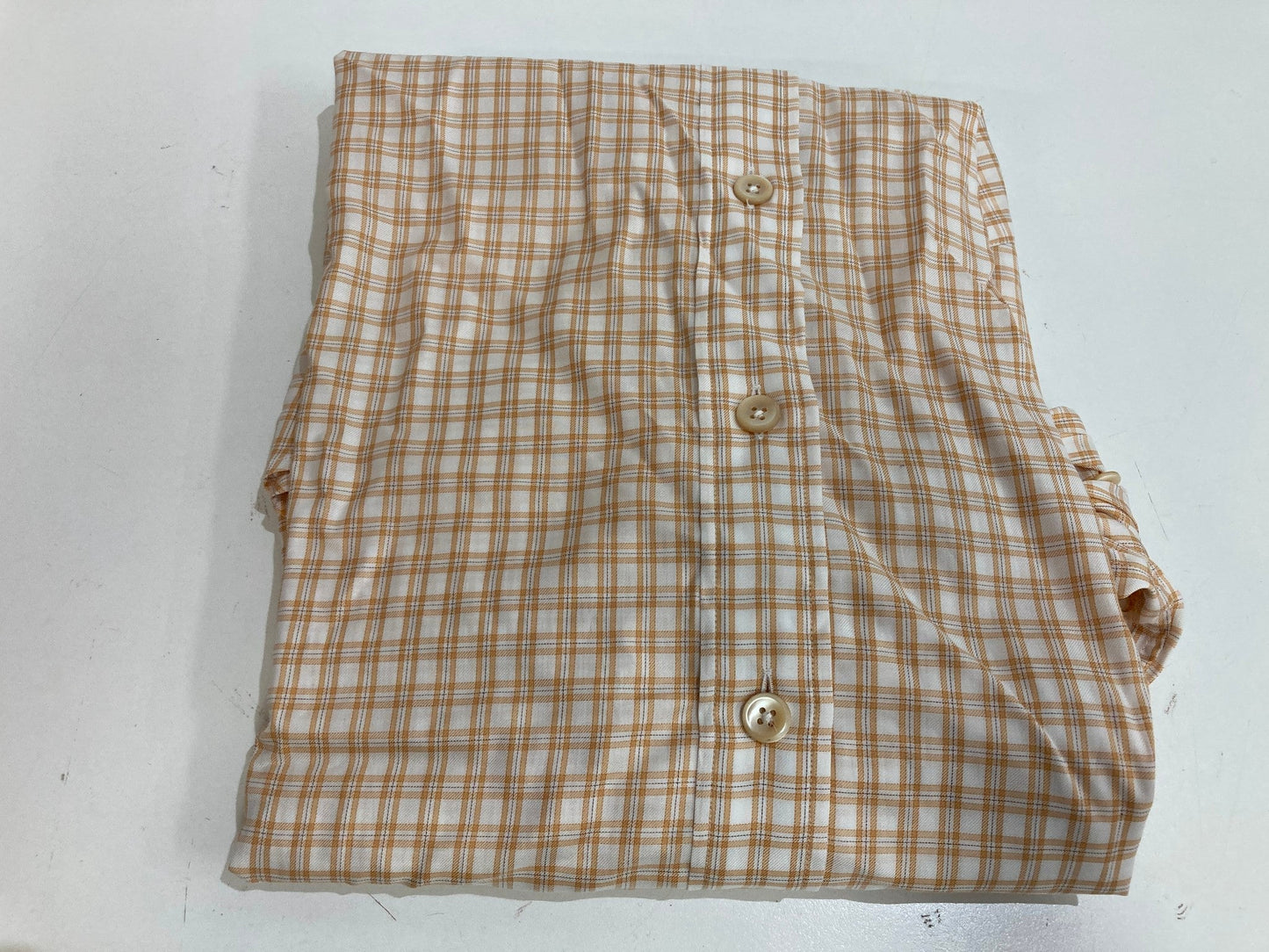 Thomas Pink Weekend 100% Cotton Shirt Sand Checks W/ White Men Sz S NEW