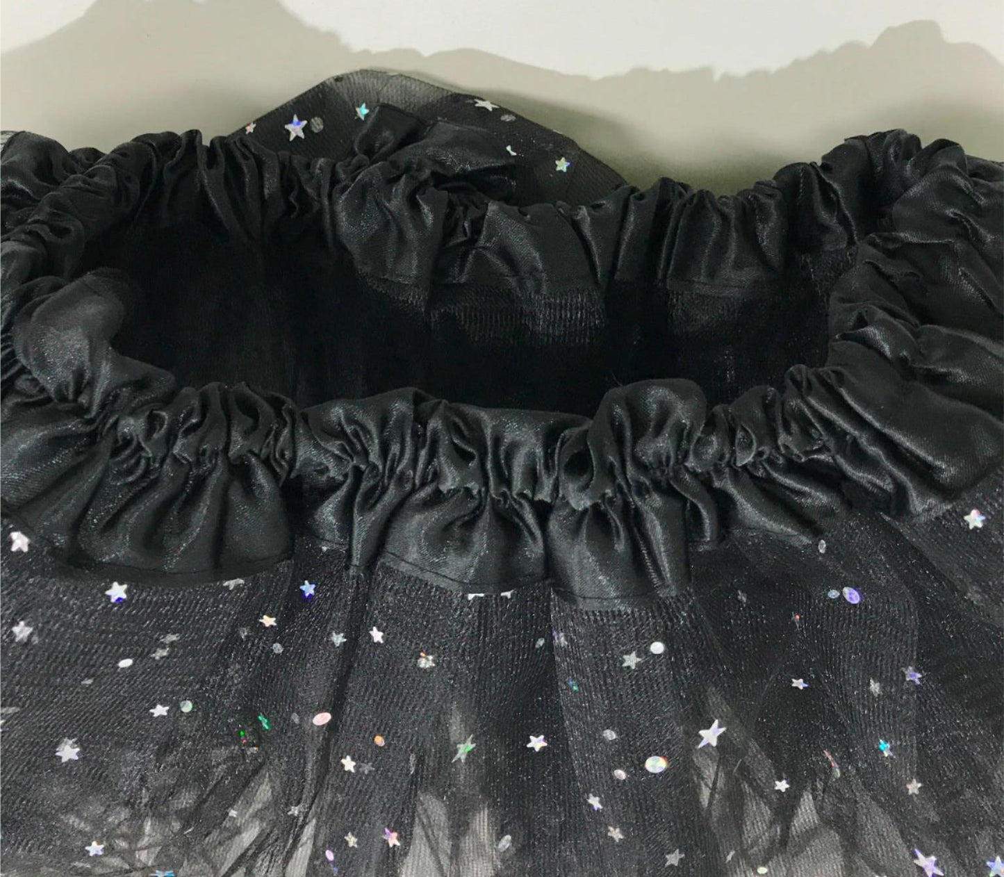 Girls Black Tutu Holographic Moons & Stars - Fits Kids Ages 4-12 NEW