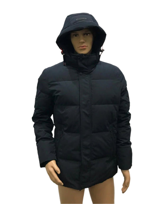 Corbona Navy Puffer Snow Jacket Hooded Mens/Unisex *Various Sizes NEW