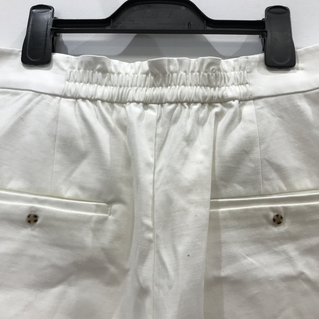 Country Road White Tailored Shorts Cotton Blend Button Zip Up Ladies Size 14 NEW