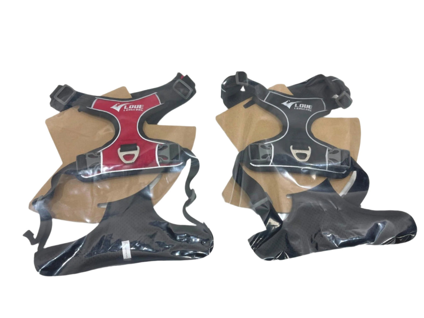 Love Long No Pull No Choke Dog Harness -Choose Red Or Black Size L NEW