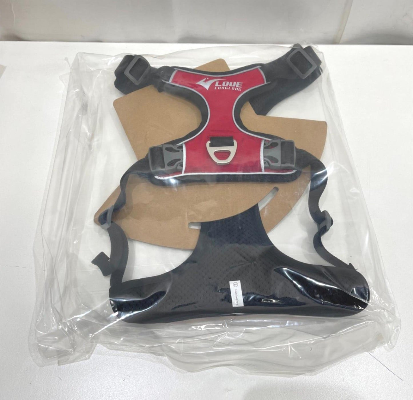 Love Long No Pull No Choke Dog Harness -Choose Red Or Black Size L NEW