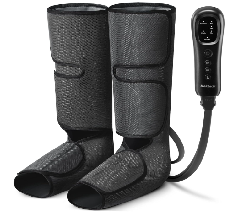 Nekteck Air Compression 2 Mode Adjustable Leg Wrap Massager FE-7204B Grey DEMO