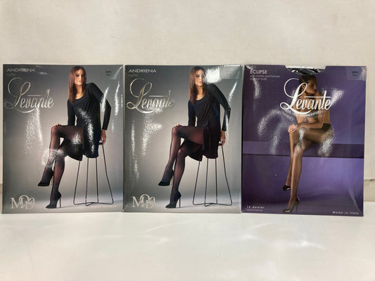 Levante 2-Andriena Tights & 1-Eclipse Matte Pantyhose Ladies Sz Talls NEW