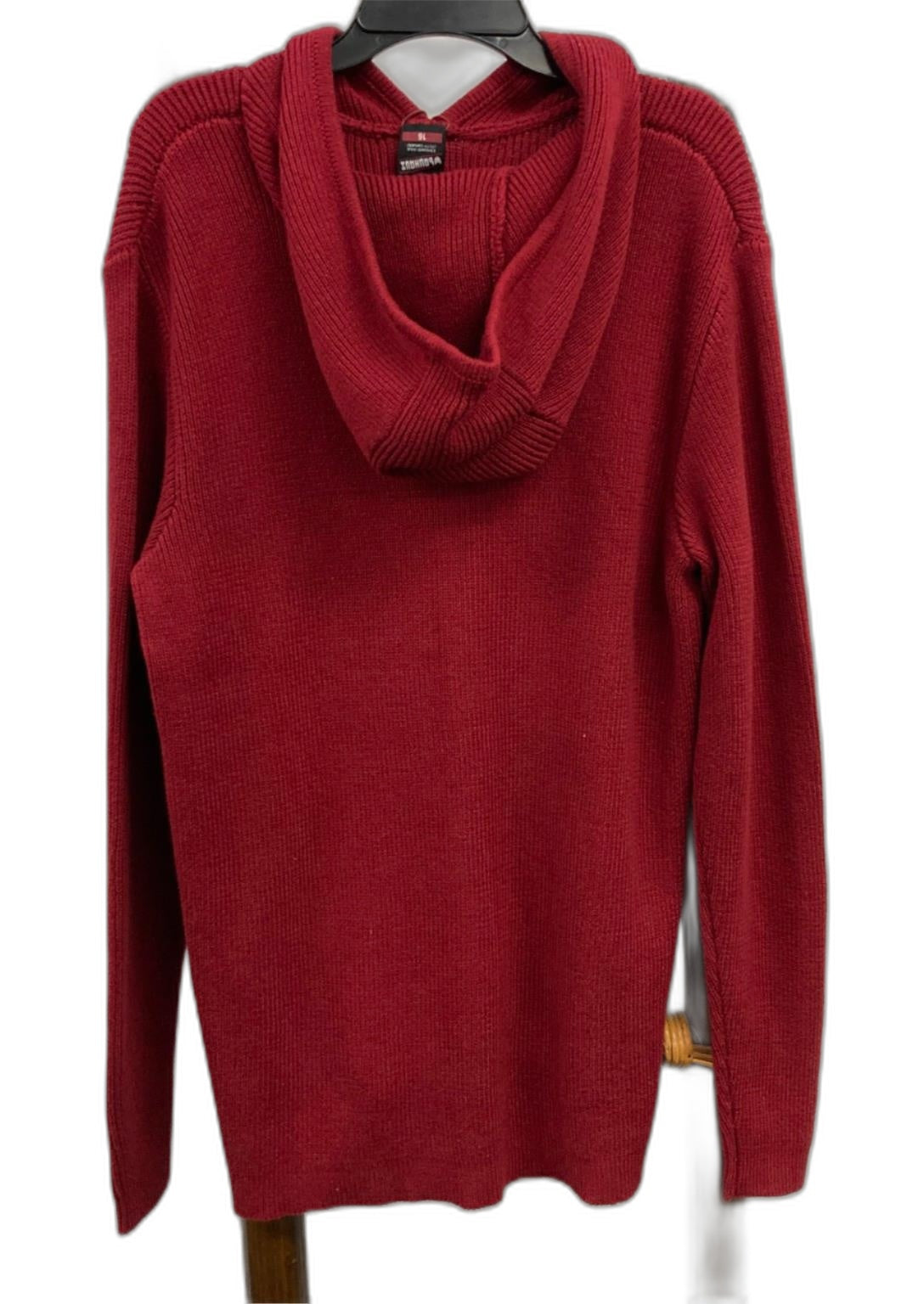 Bauhaus Peak Seeker Hooded Jumper W/Pocket Burgundy Unisex Sz 16 NEW