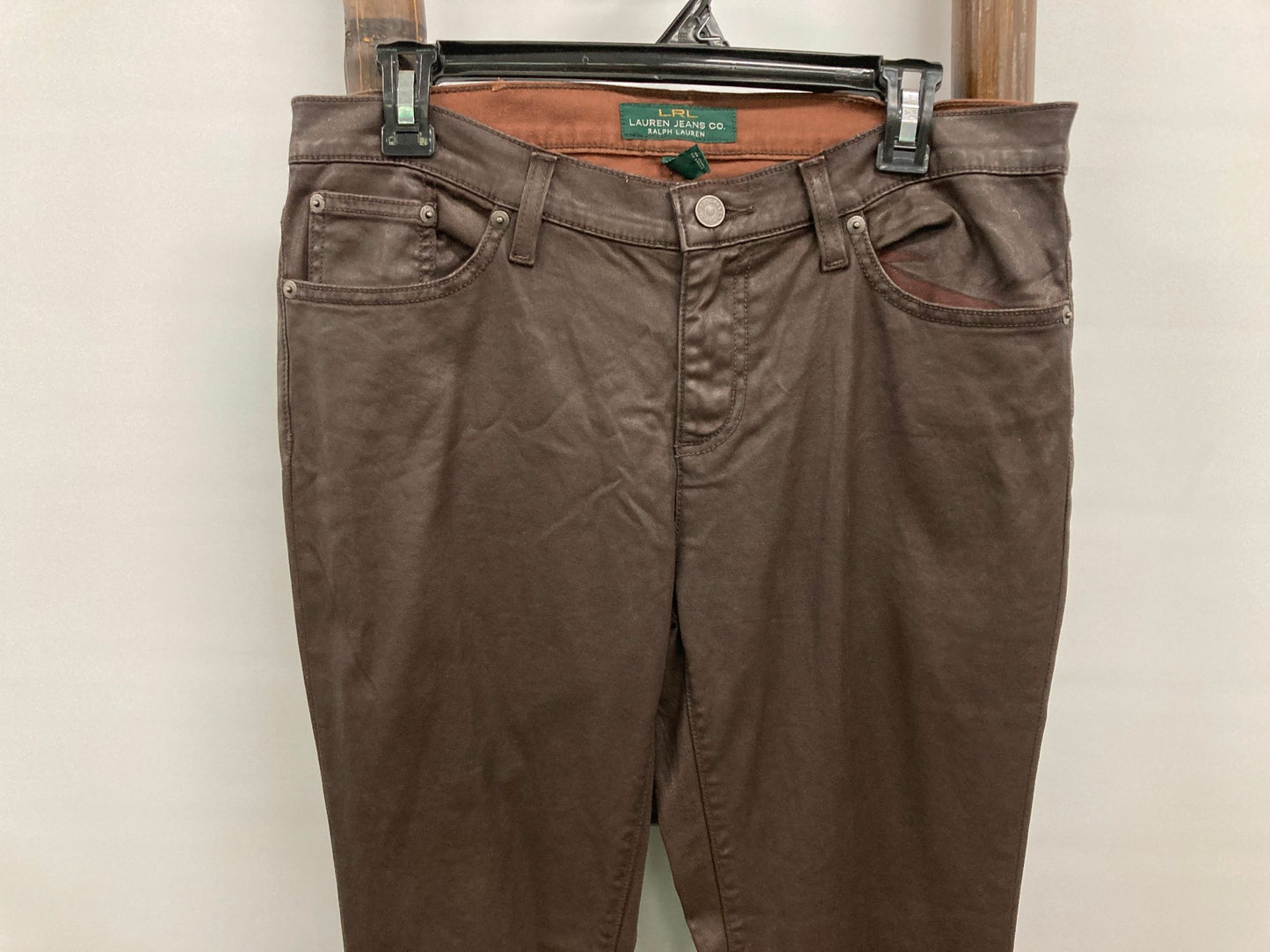 Lrl Lauren Jeans Co Modern Skinny Brown Pants Ladies Sz 10 *Tv Show