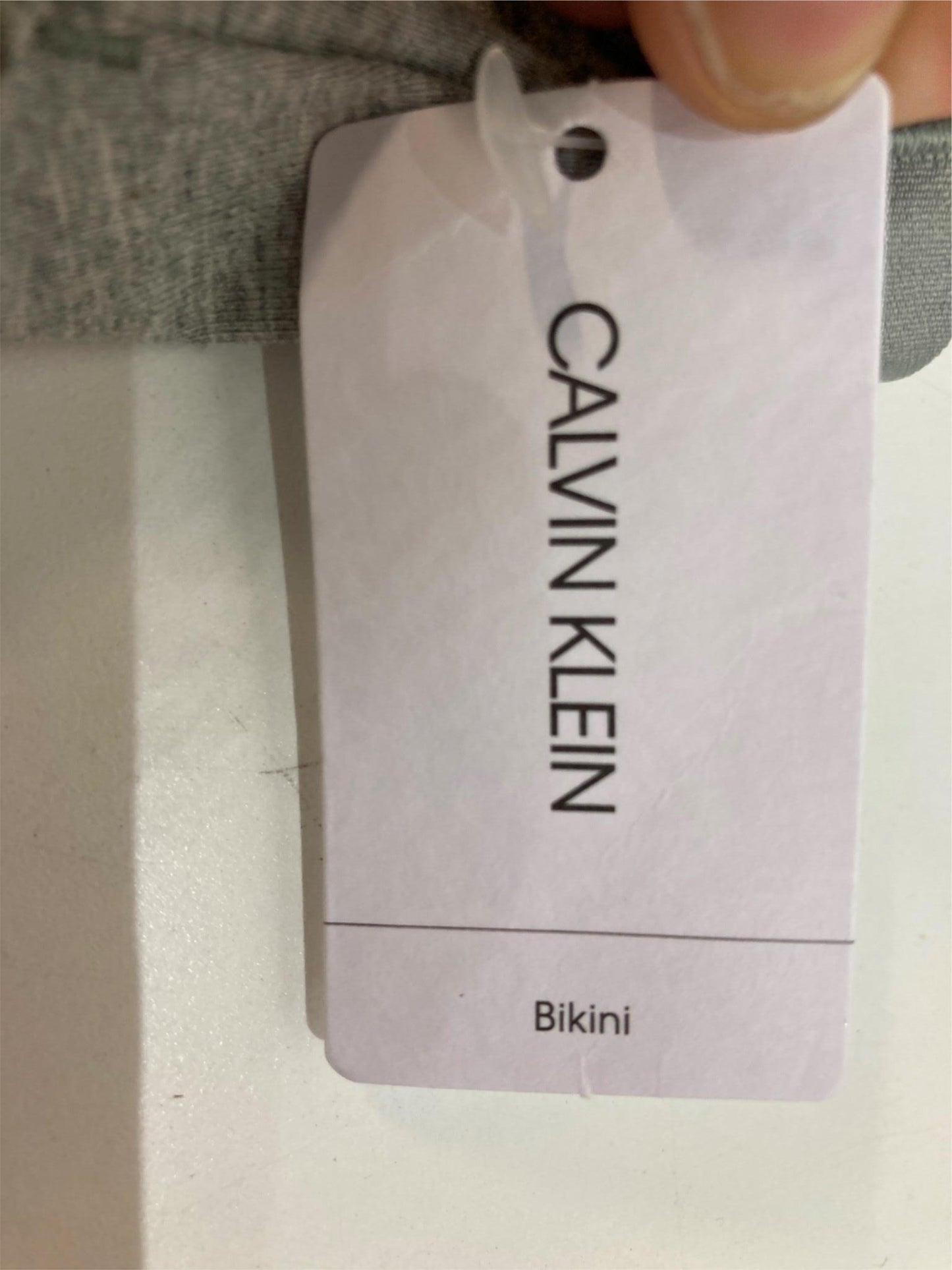 Calvin Klein Cotton Mid Bikini Briefs Grey Heather Ladies Sz M NEW