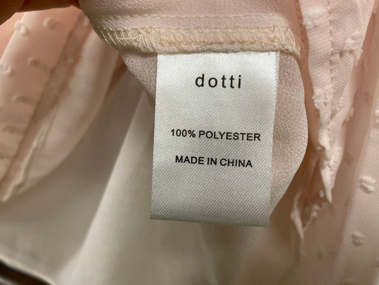 Dotti Stretchy Gathered High Neck L/S Blouse Soft Pink Ladies Sz 8 NEW