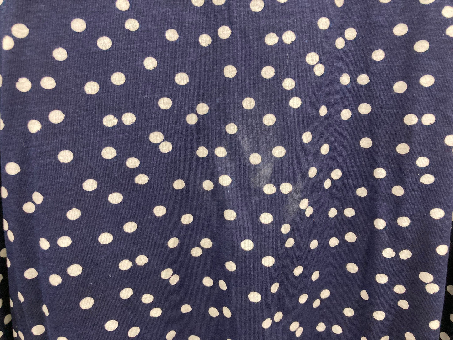 Sara V-Neck Navy With White Dots Tee T-Shirt Top Ladies Sz 3Xl NEW