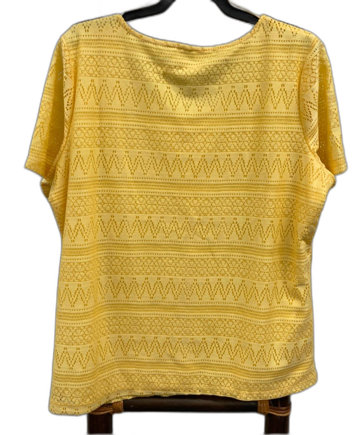 Noni B Vanessa Top Self Design Sunshine Yellow Top Ladies Sz Xl NEW