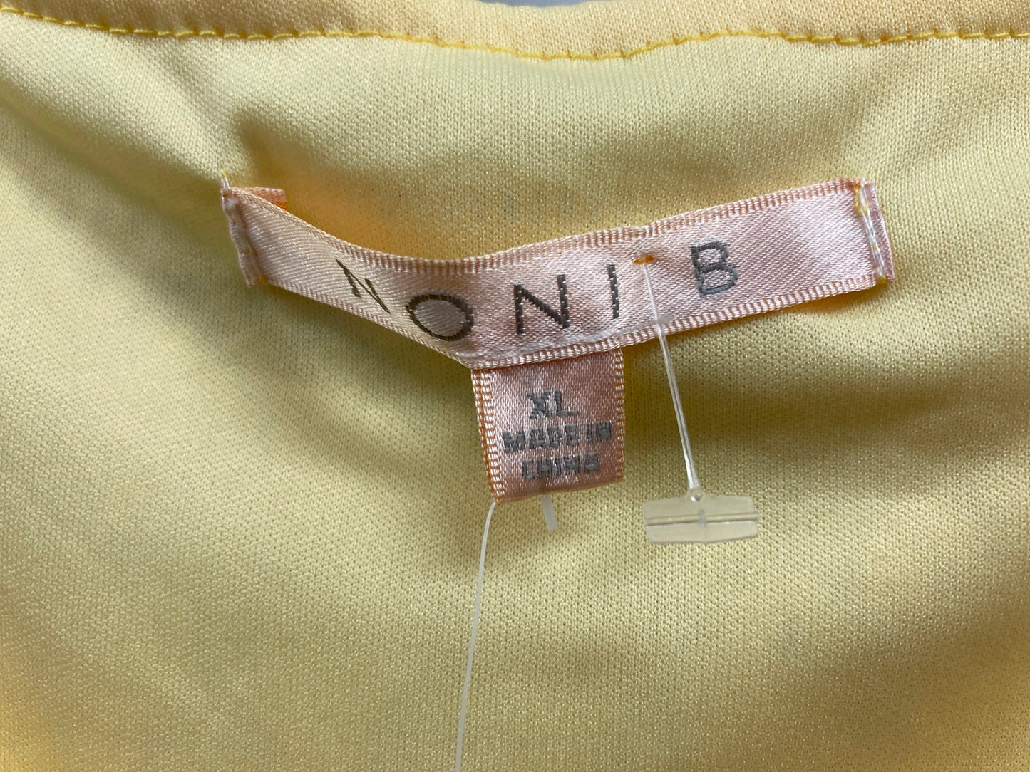 Noni B Vanessa Top Self Design Sunshine Yellow Top Ladies Sz Xl NEW