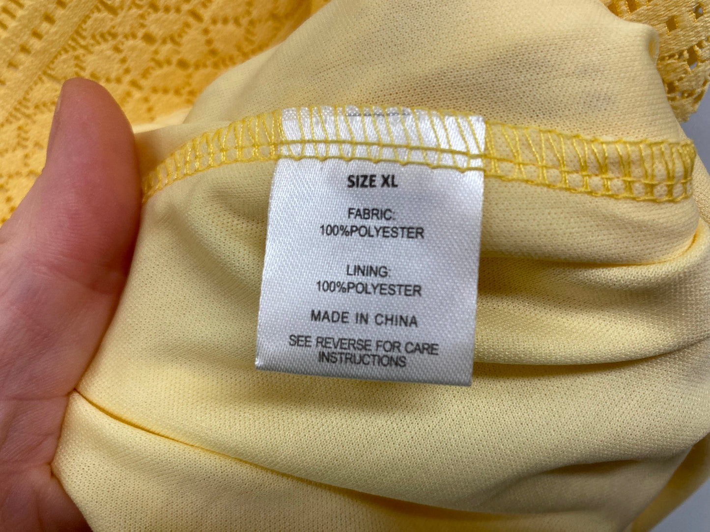 Noni B Vanessa Top Self Design Sunshine Yellow Top Ladies Sz Xl NEW