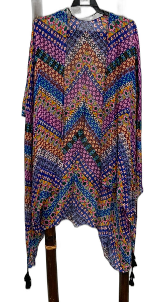 Sussan Light Weight Pattern Print Wrap/Kaftan Shawl Ladies Sz Osfa NEW