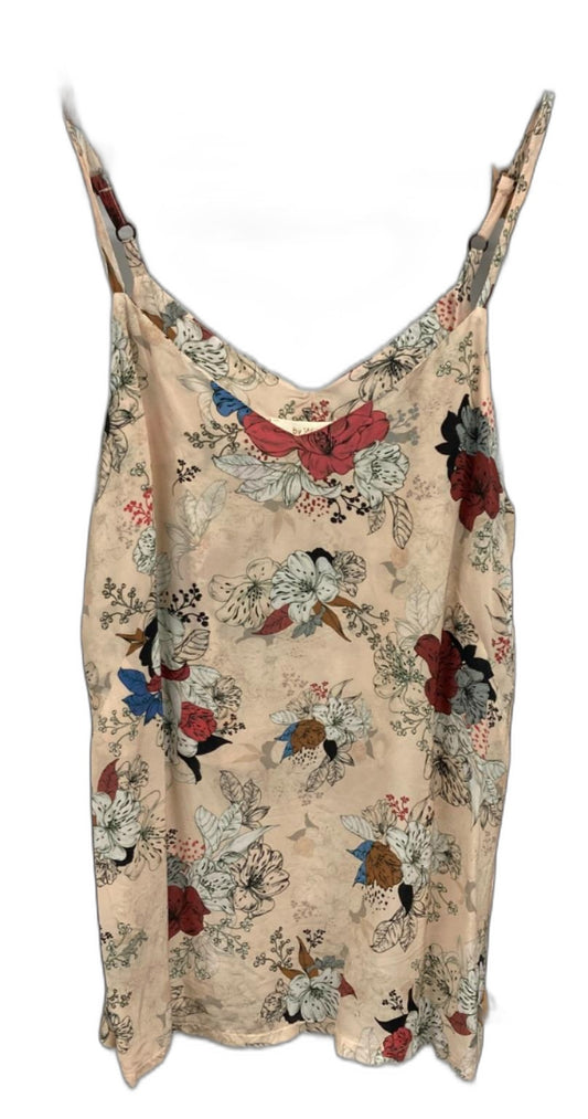 By Willa Camisole Style Floral Top Cream Browns Ladies Sz 8 NEW