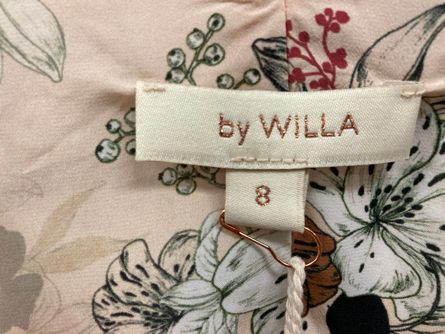 By Willa Camisole Style Floral Top Cream Browns Ladies Sz 8 NEW