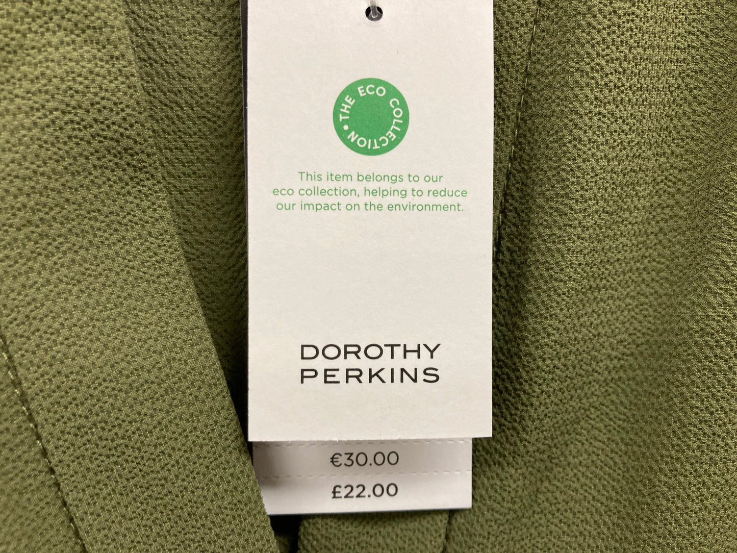 Dorothy Perkins V-Neck Short Sleeve Blouse Khaki Green Ladies Sz S NEW