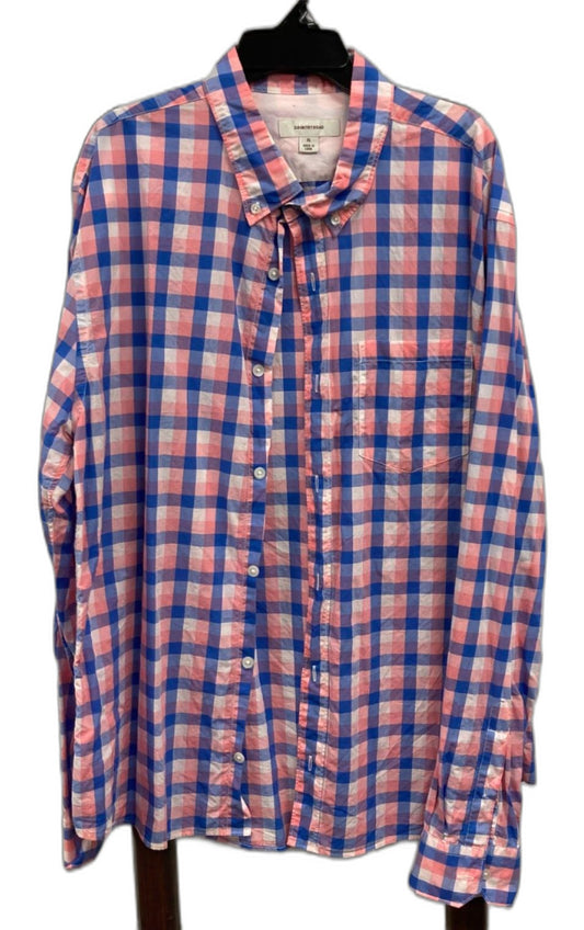 Country Road 100% Cotton Regular Fit L/S Pink Checks Shirt Mens Sz Xl