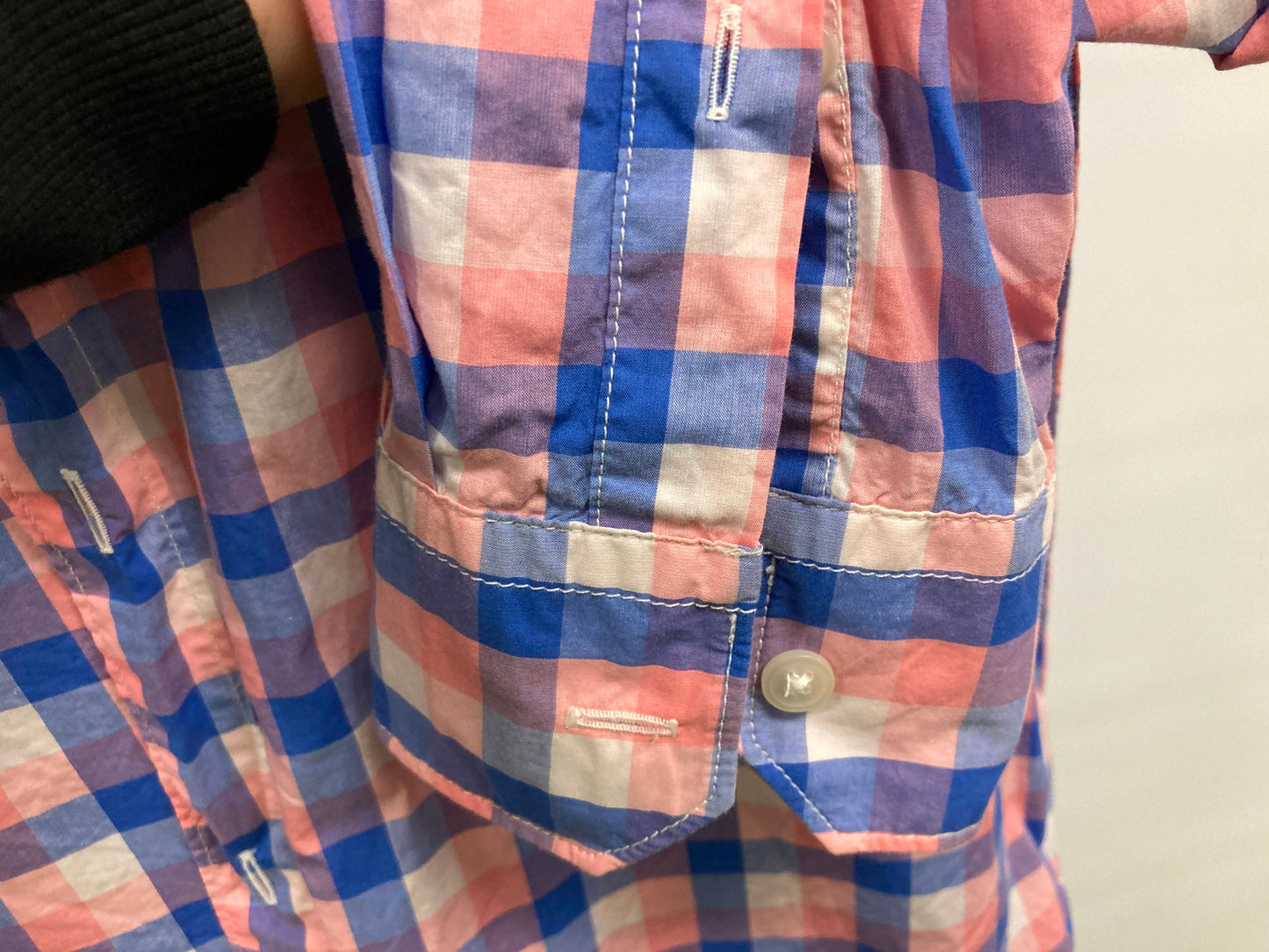 Country Road 100% Cotton Regular Fit L/S Pink Checks Shirt Mens Sz Xl