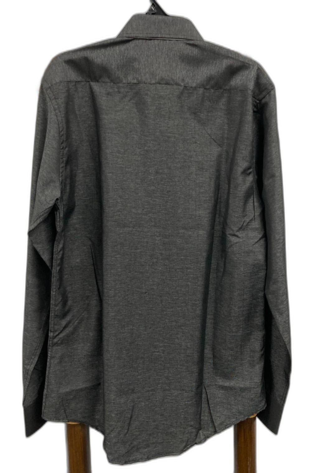 Aj Andrew Jason Slim Fit L/S Charcoal Shirt Mens Sz 15.5" 39 NEW