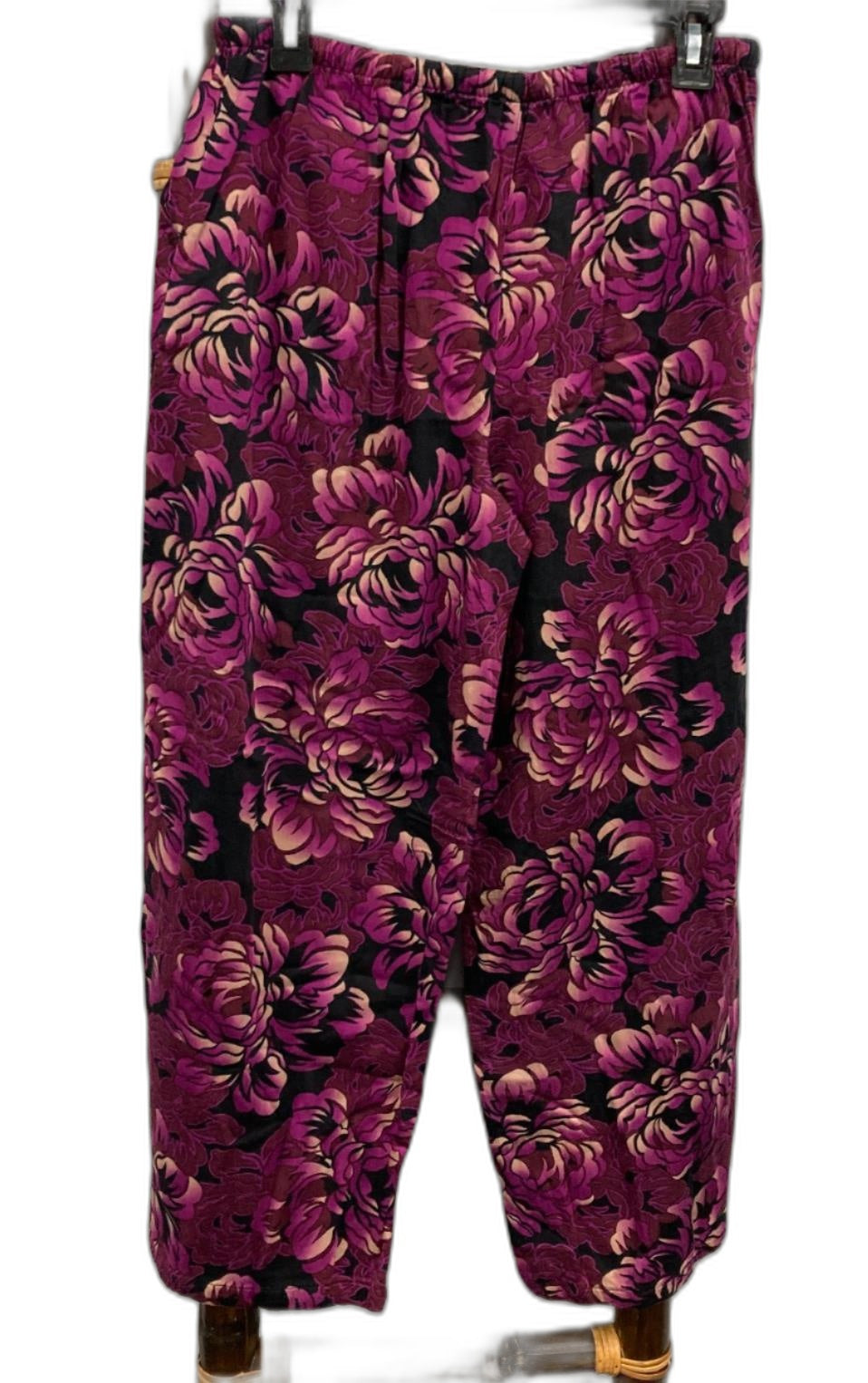 Peter Alexander Wide Leg Floral Leisure Pants Magenta Ladies Size Xs