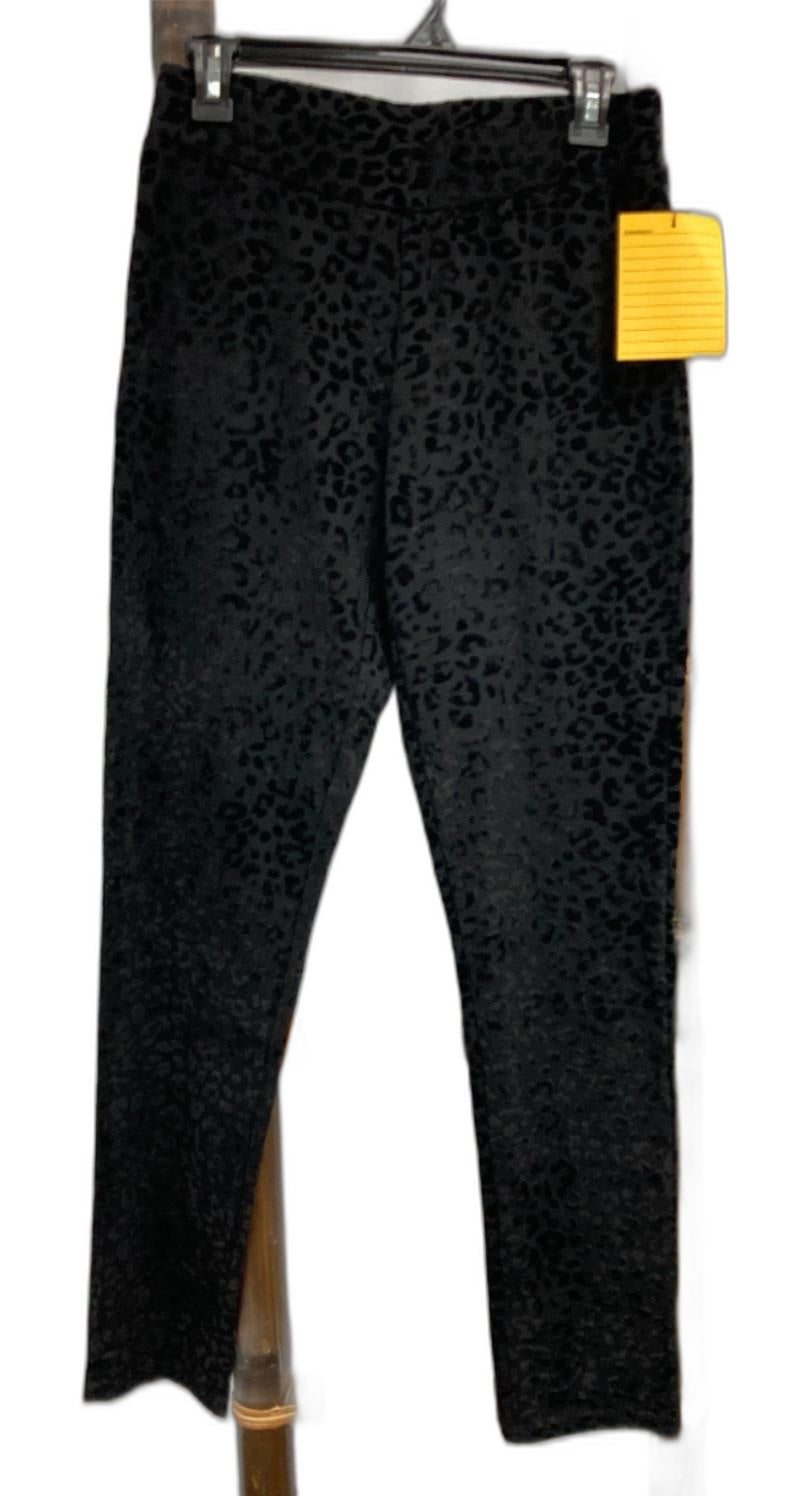 Ping Pong Animal Texture Print Stretch Straight Leg Black Pants Sz 10 Rp$129 NEW