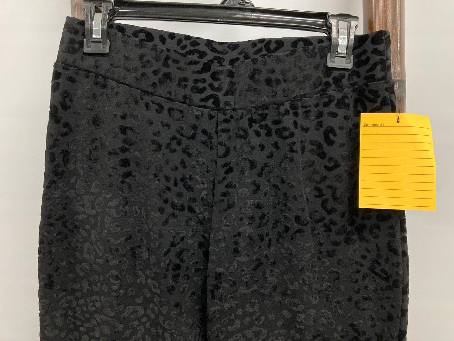 Ping Pong Animal Texture Print Stretch Straight Leg Black Pants Sz 10 Rp$129 NEW