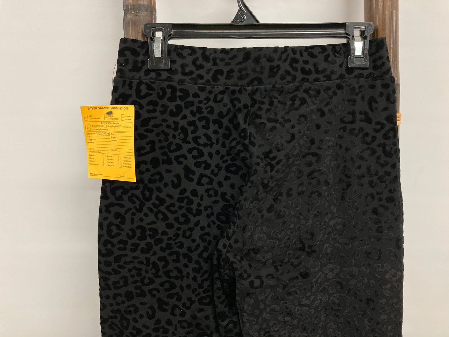 Ping Pong Animal Texture Print Stretch Straight Leg Black Pants Sz 10 Rp$129 NEW